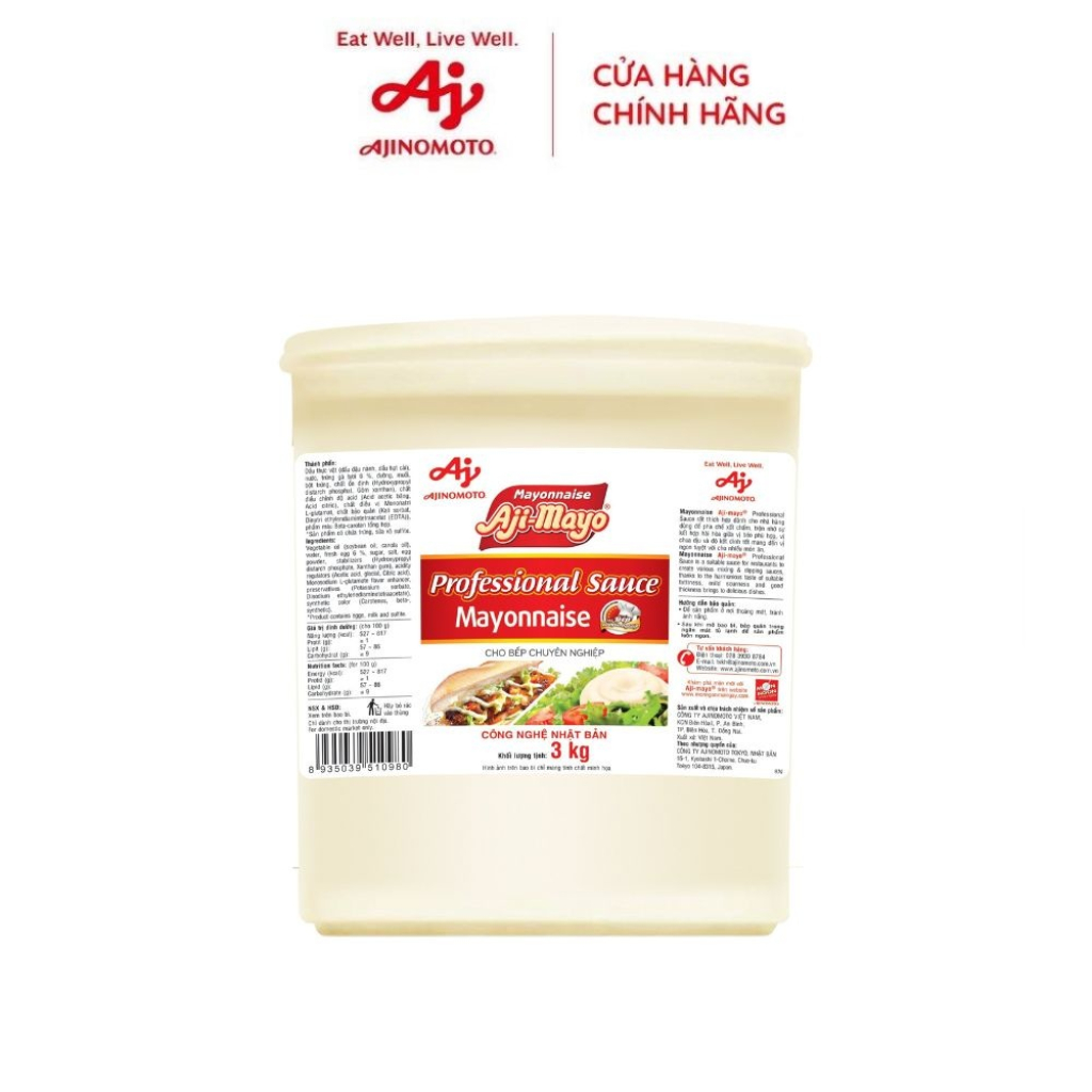 Sốt Mayonnaise Aji-mayo Professional Sauce 3kg