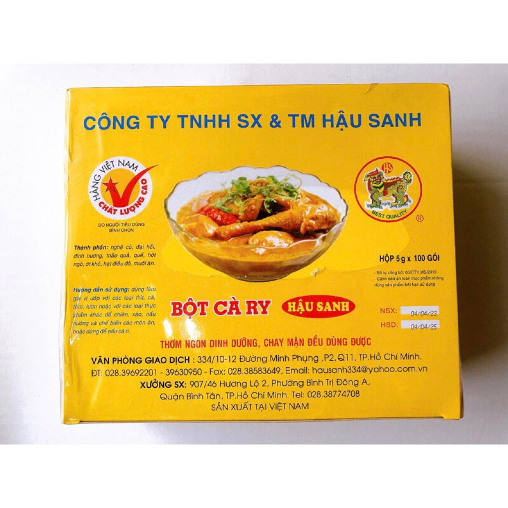 Bột cà ri Hậu Sanh 500g