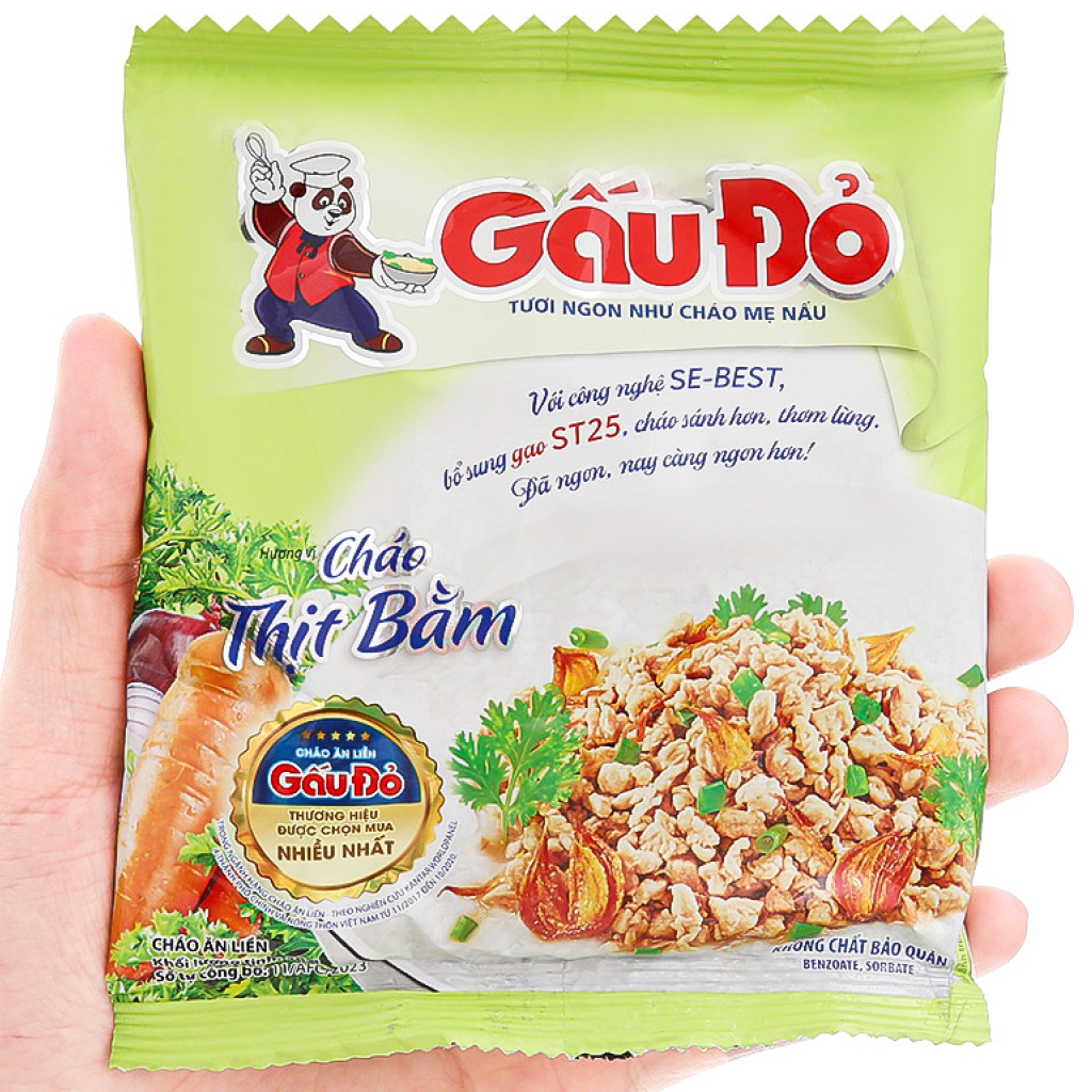 Cháo thịt bằm Gấu Đỏ 50g