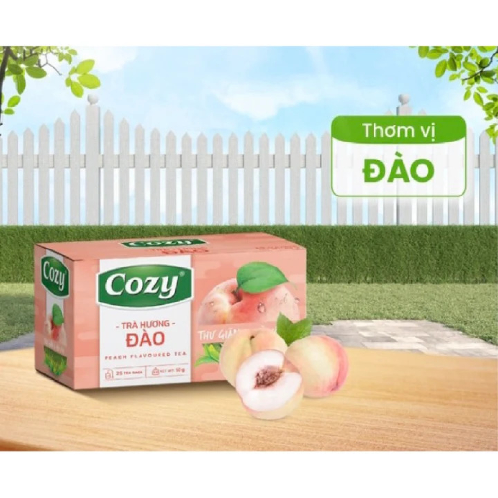 Trà Cozy hương đào hộp 50g