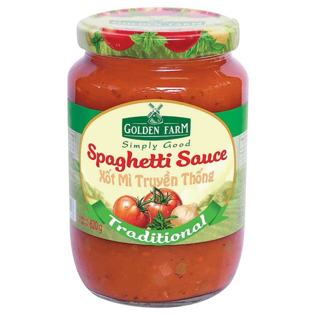 Sốt mì Spaghetti Truyền Thống Golden Farm 820g
