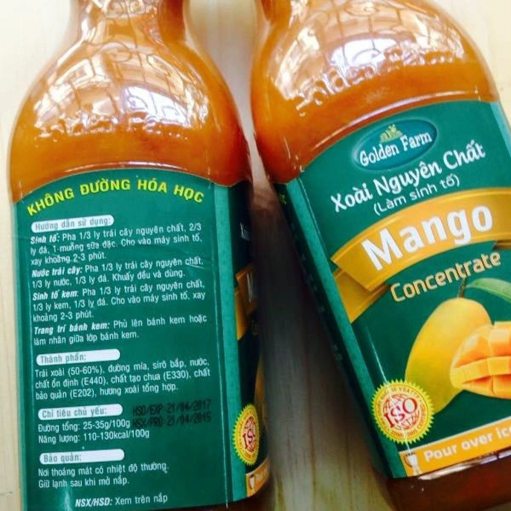 Sinh tố xoài Golden Farm Mango Smothie 1L