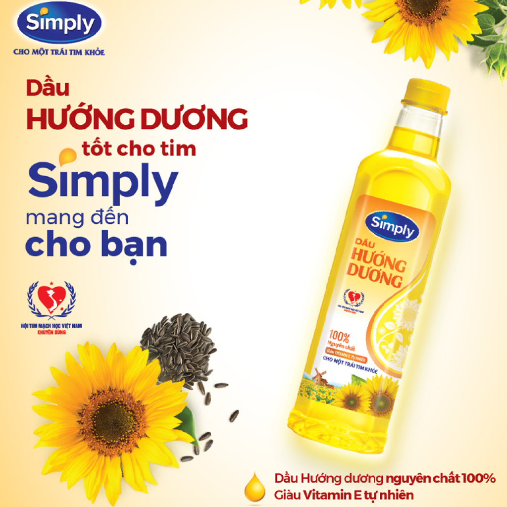 Dầu hướng dương nguyên chất Simply 1L