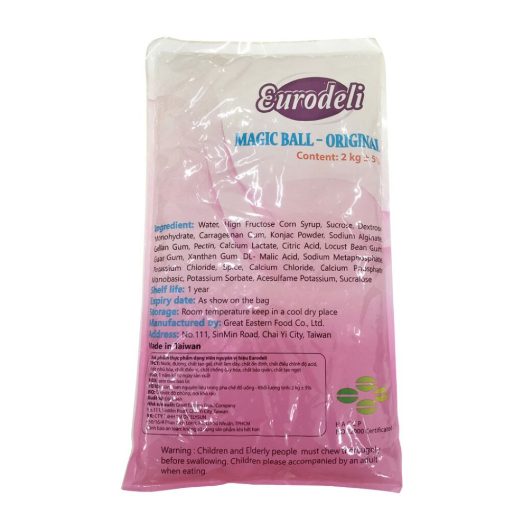 Trân châu vị dâu 3Q Eurodeli Strawberry 2kg