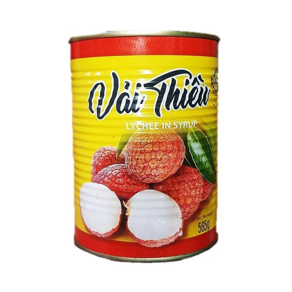 Vải thiều đóng lon 565g