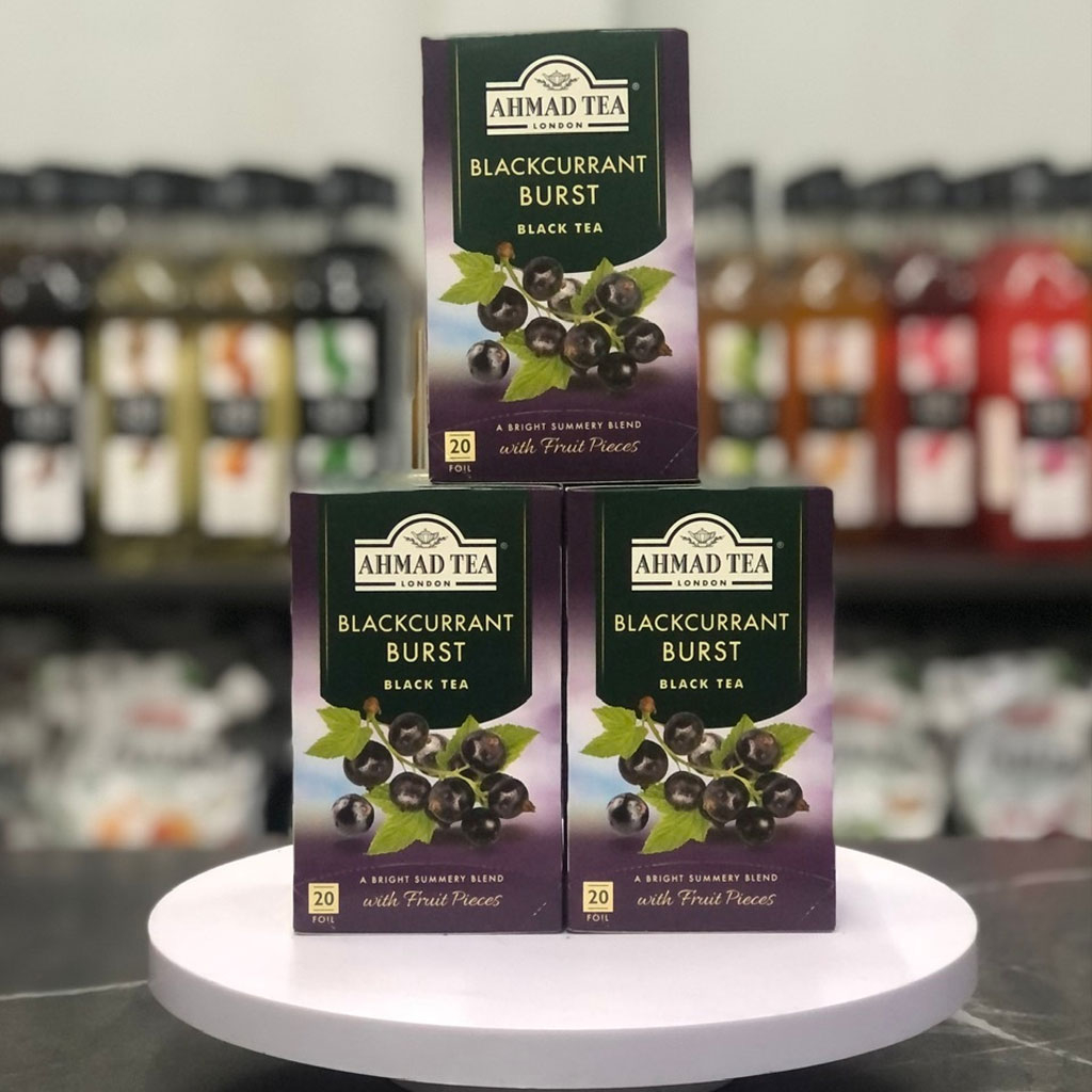 Trà nho đen Ahmad Blackcurrant Burst Black Tea hộp 40gr x 6