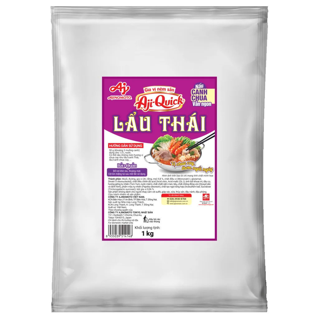 Gia vị nêm sẵn Aji-Quick® Lẩu Thái 1kg