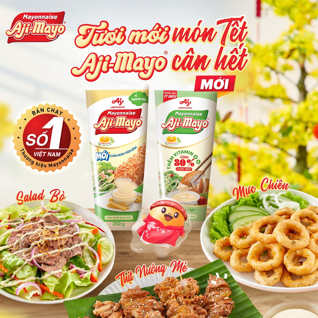 Sốt Mayonnaise Aji-mayo® Vị Nguyên Bản 260g