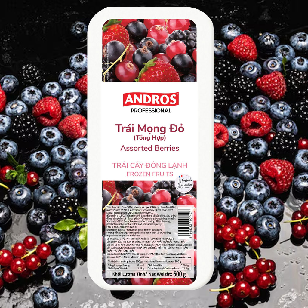 Trái Mọng Tổng Hợp Đông Lạnh Andros 600gr