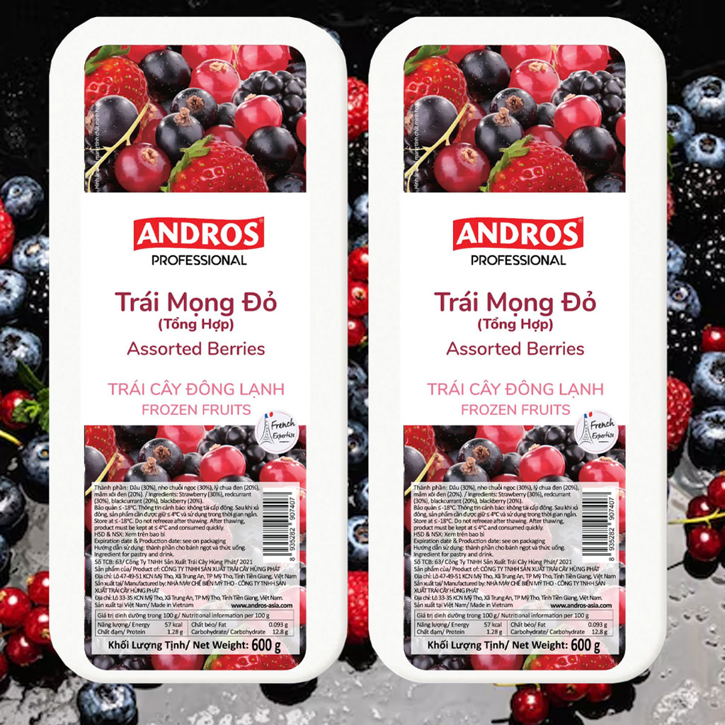 Trái Mọng Tổng Hợp Đông Lạnh Andros 600gr