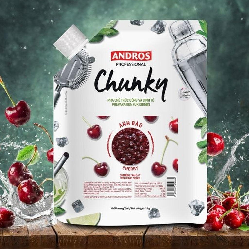 Mứt Anh Đào Andros Chunky Cherry 1kg