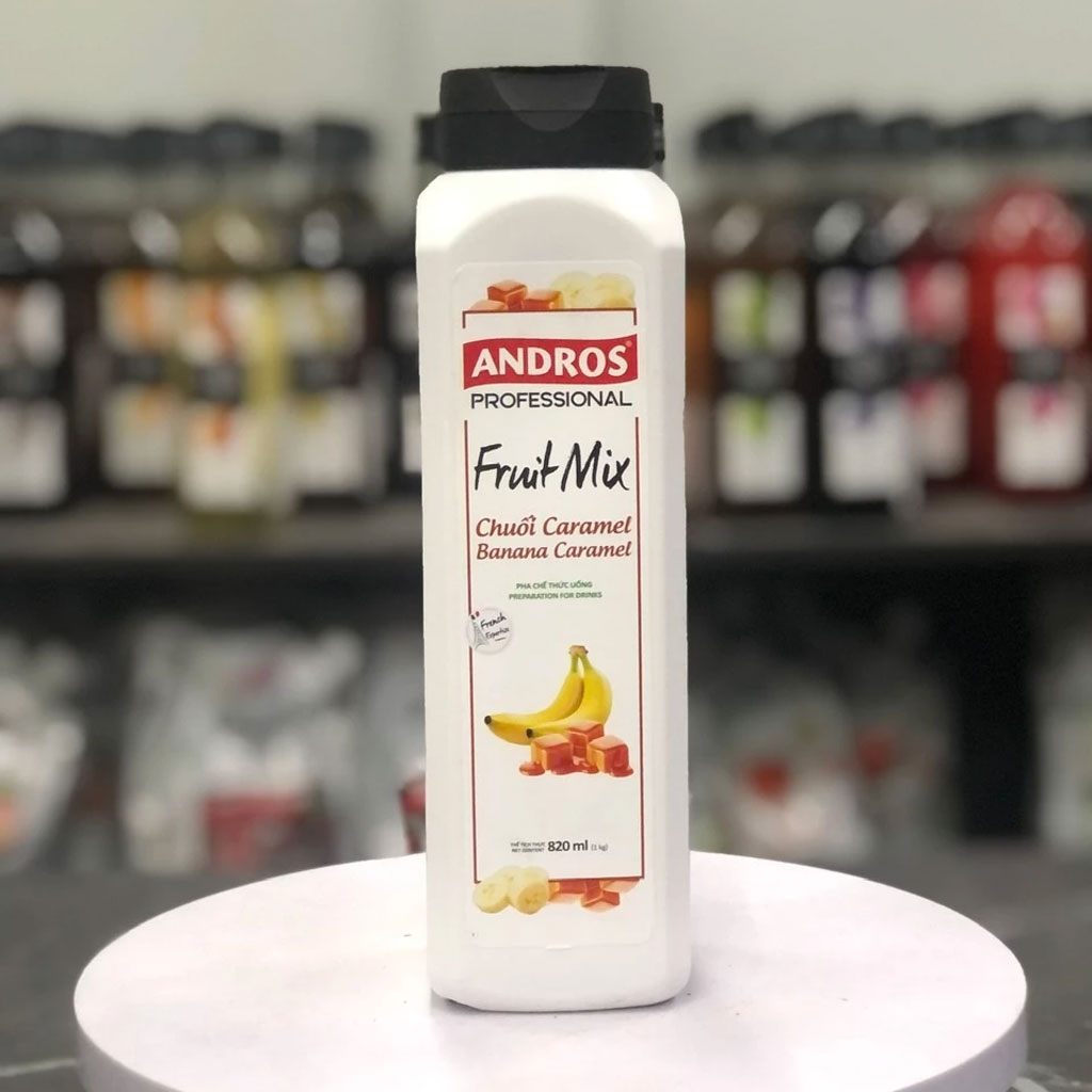Sinh tố chuối Andros Fruit Mix Banana Caramel 820ml