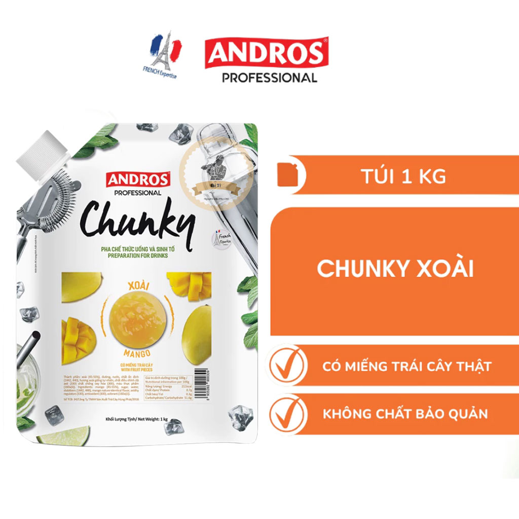 Mứt xoài Andros Chunky Mango 1kg