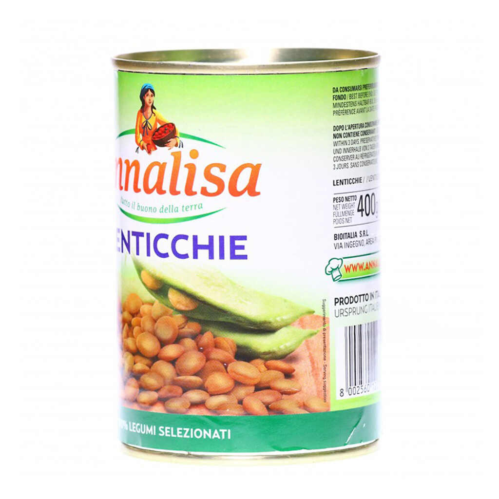 Đậu Lăng Đóng Hộp Annalisa Lentils 400g