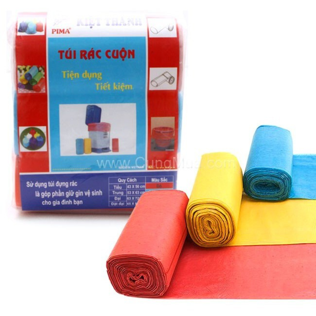 Bao Rác Màu Tự Phân Hủy - Trung