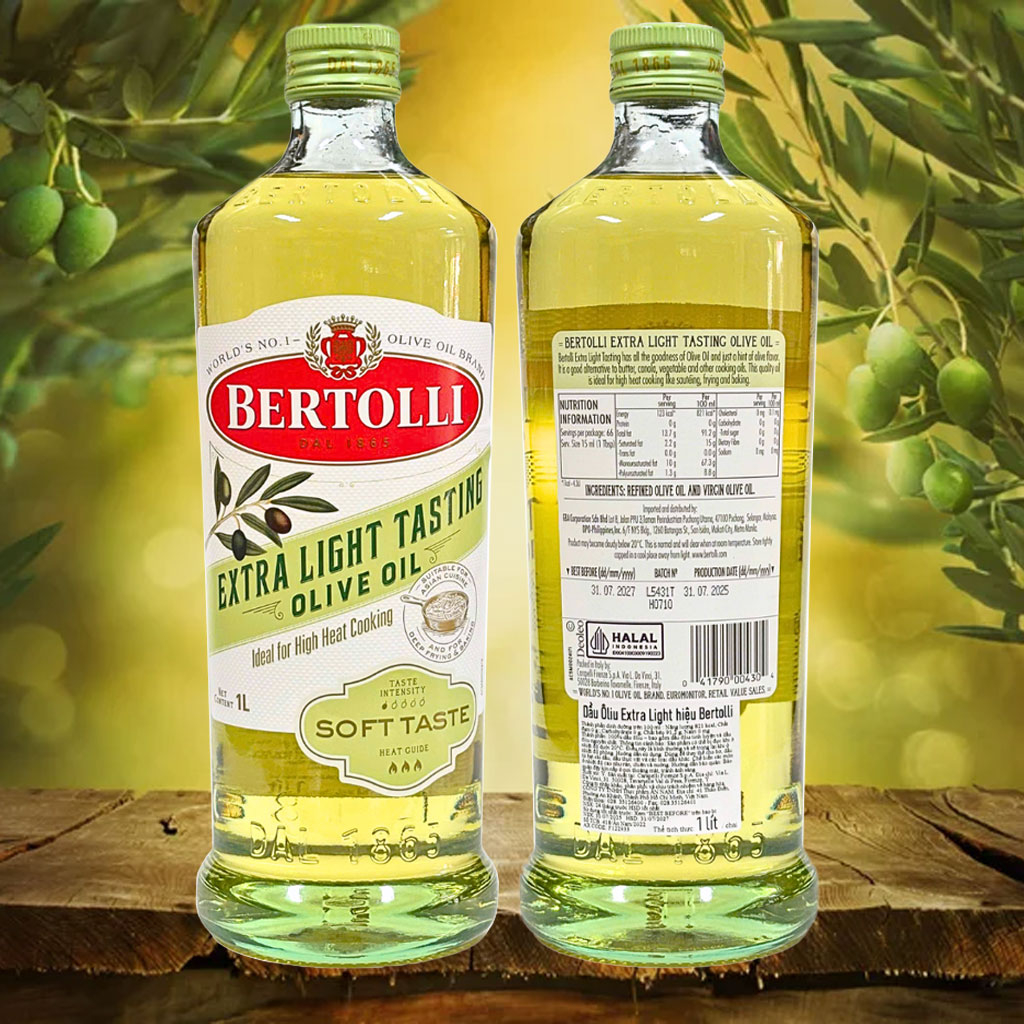 Dầu ô liu Bertolli Extra Light Tasting Olive Oil 1L F122933