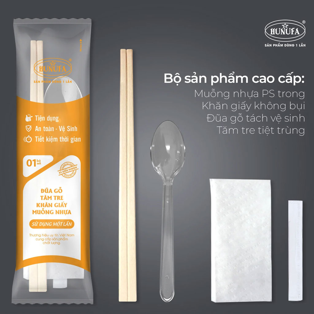 Combo muỗng - đũa - khăn giấy - tăm