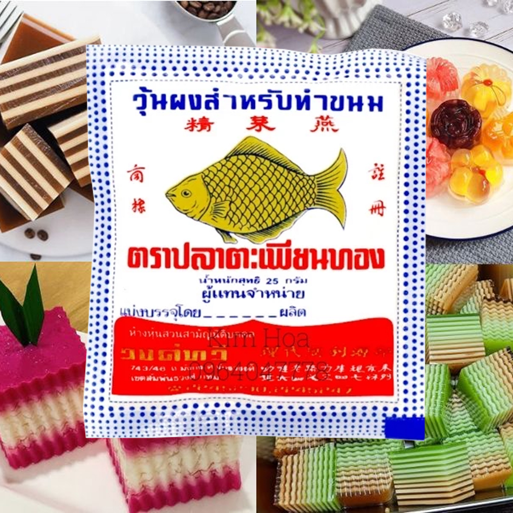 Bột Rau Câu Giòn Con Cá Vàng 25g
