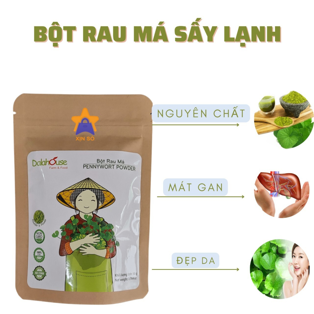 Bột rau má sấy lạnh DalaHouse 50g