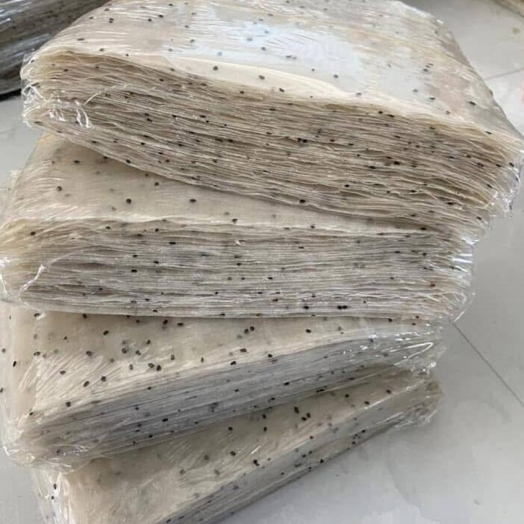 Bánh tráng mè đen xấp 50 cái
