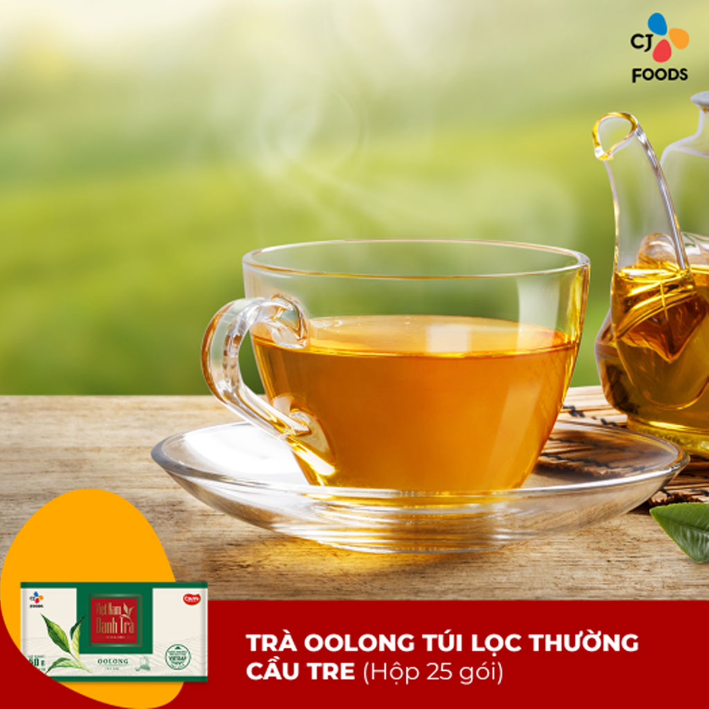 Trà ô long Cầu Tre túi lọc 48 hộp 25 gói 2g