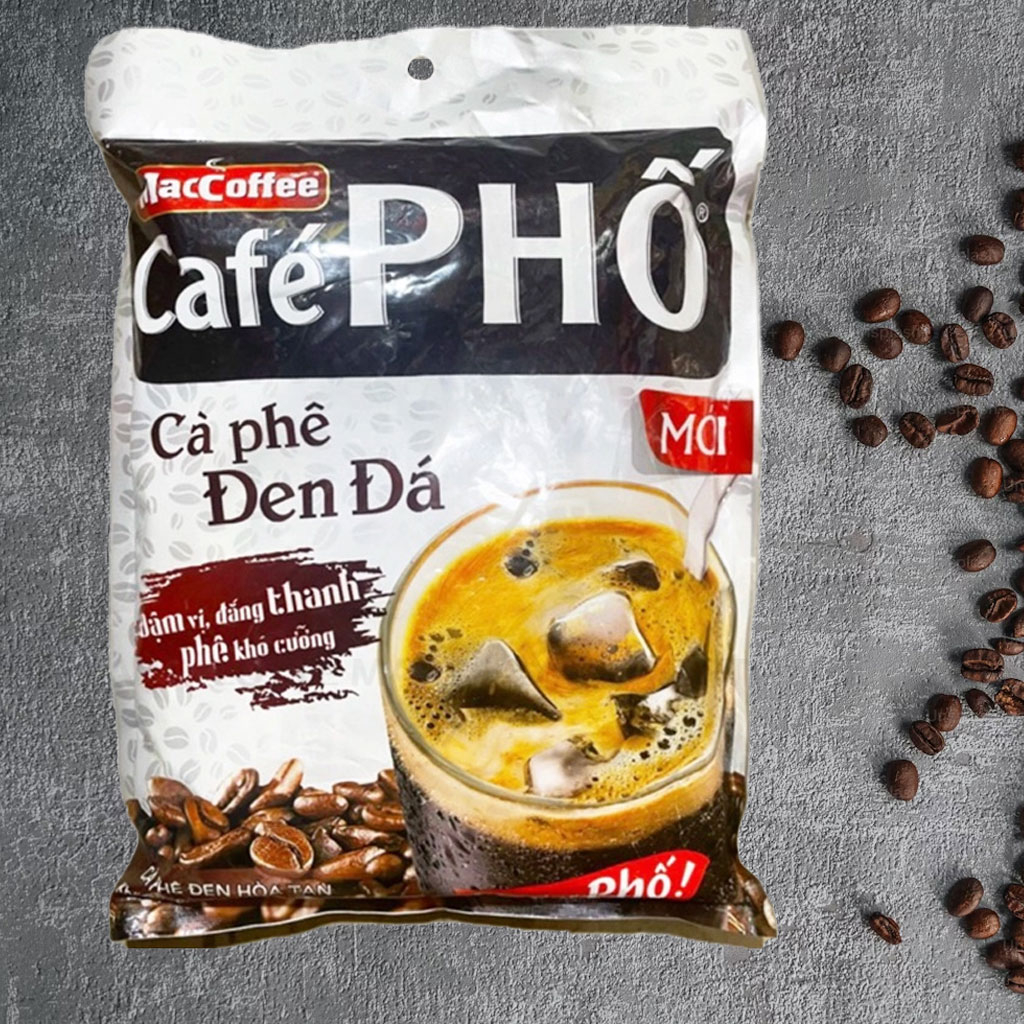 Cà phê đen đá Maccoffee Cafe Phố túi 35 gói 16gr