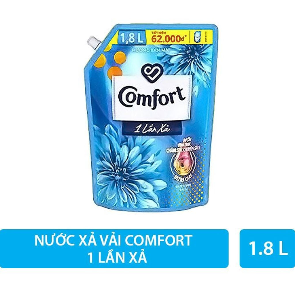 Nước xả vải Comfort đậm đặc một lần xả 1.8 lít