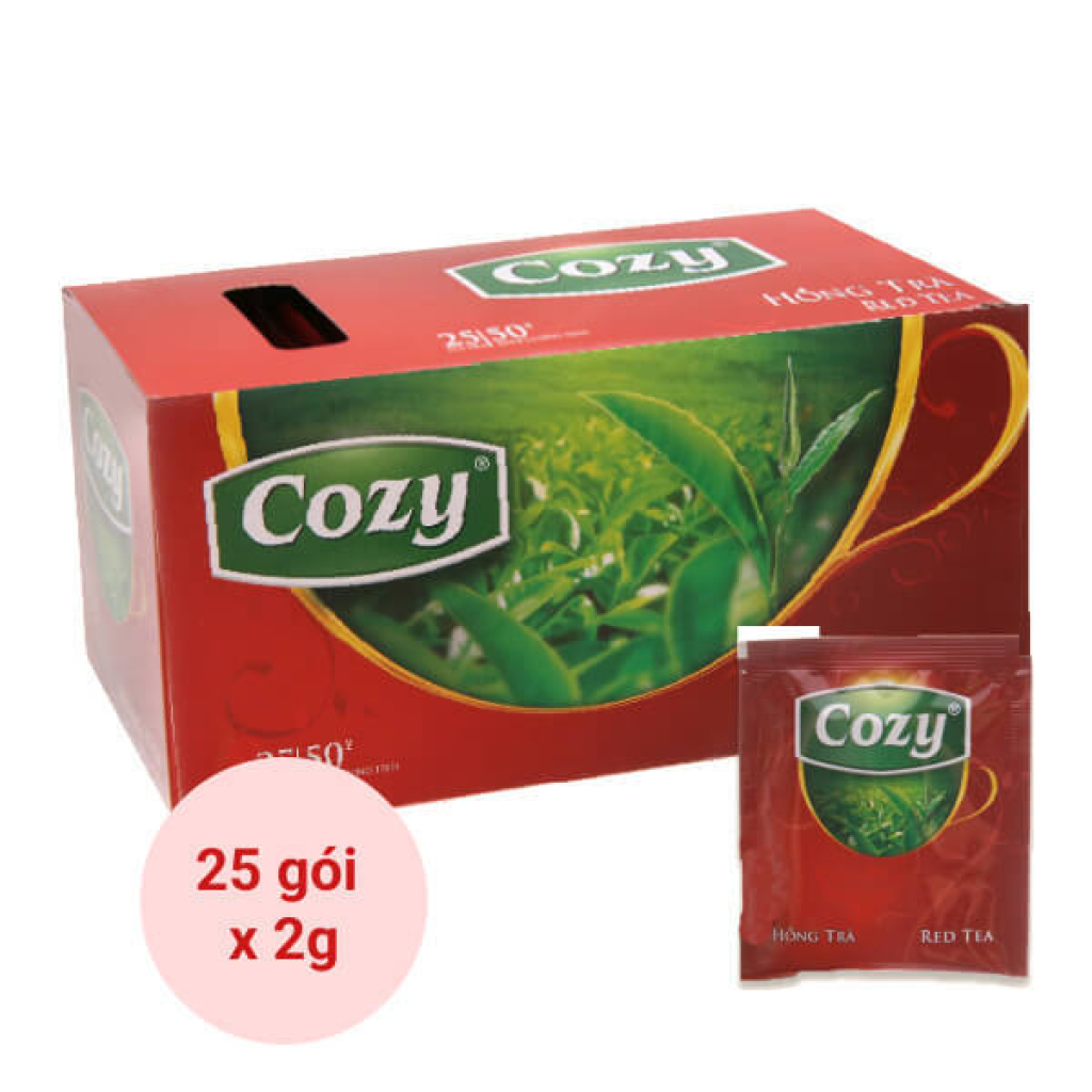 Hồng trà Cozy hộp 50g (25 túi x 2g)