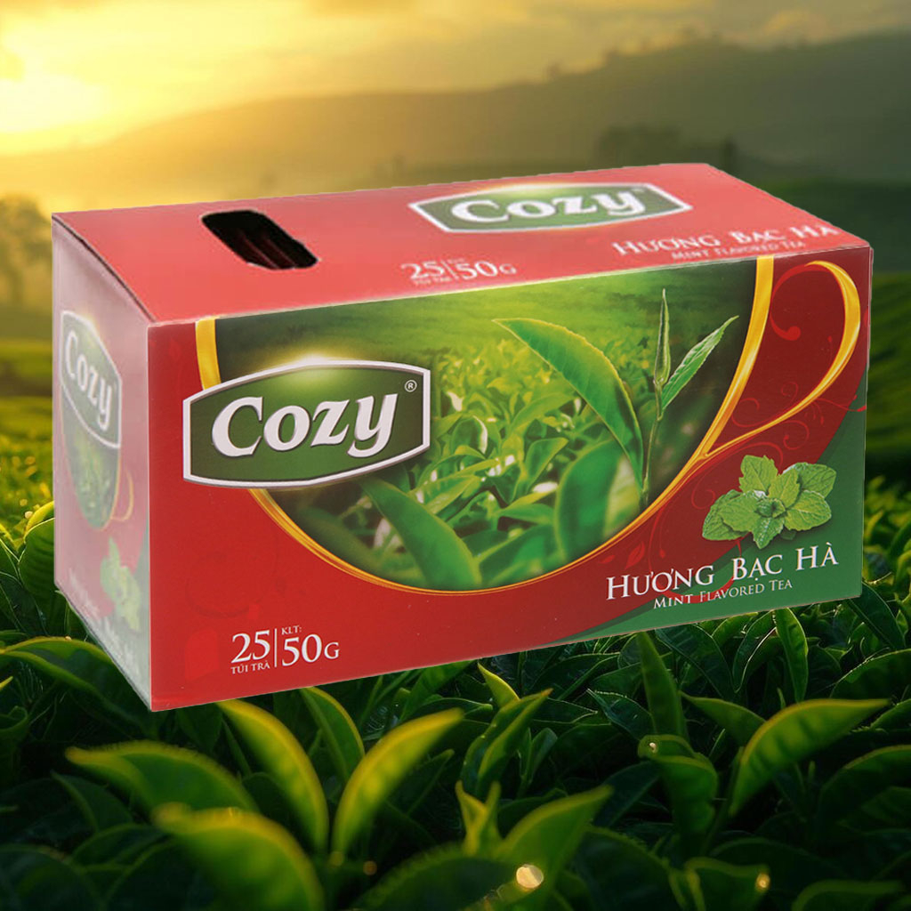 Trà bạc hà Cozy Mint Flavored Tea 50g (25 gói x 2g)
