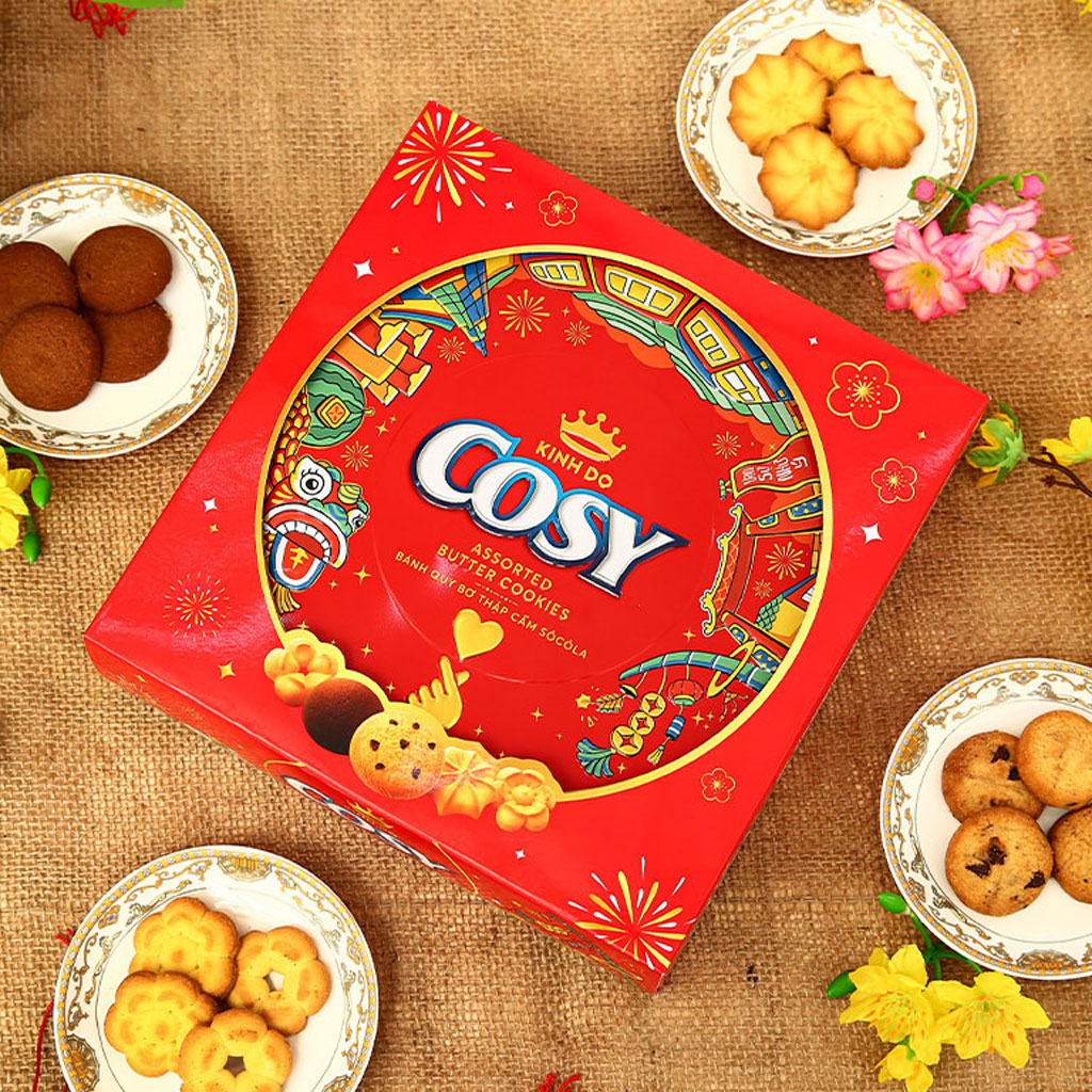 Bánh quy bơ thập cẩm socola Cosy hộp 378g