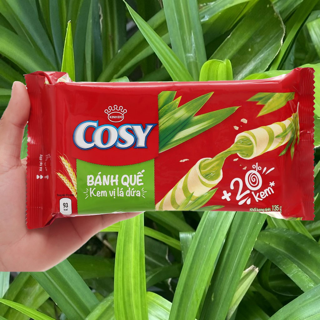 Bánh quế Cosy vị kem lá dứa 117,6 gr