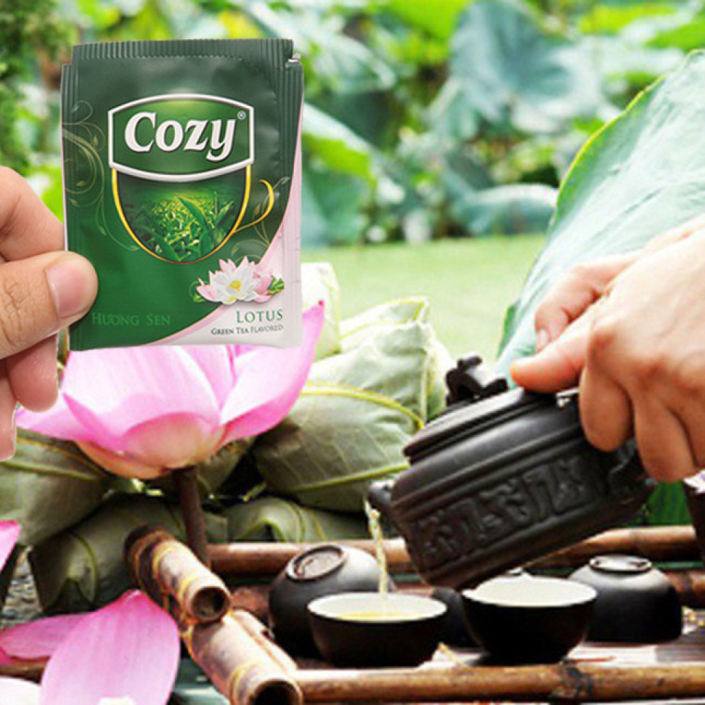 Trà hương sen túi lọc Cozy Lotus Green Tea 50gr