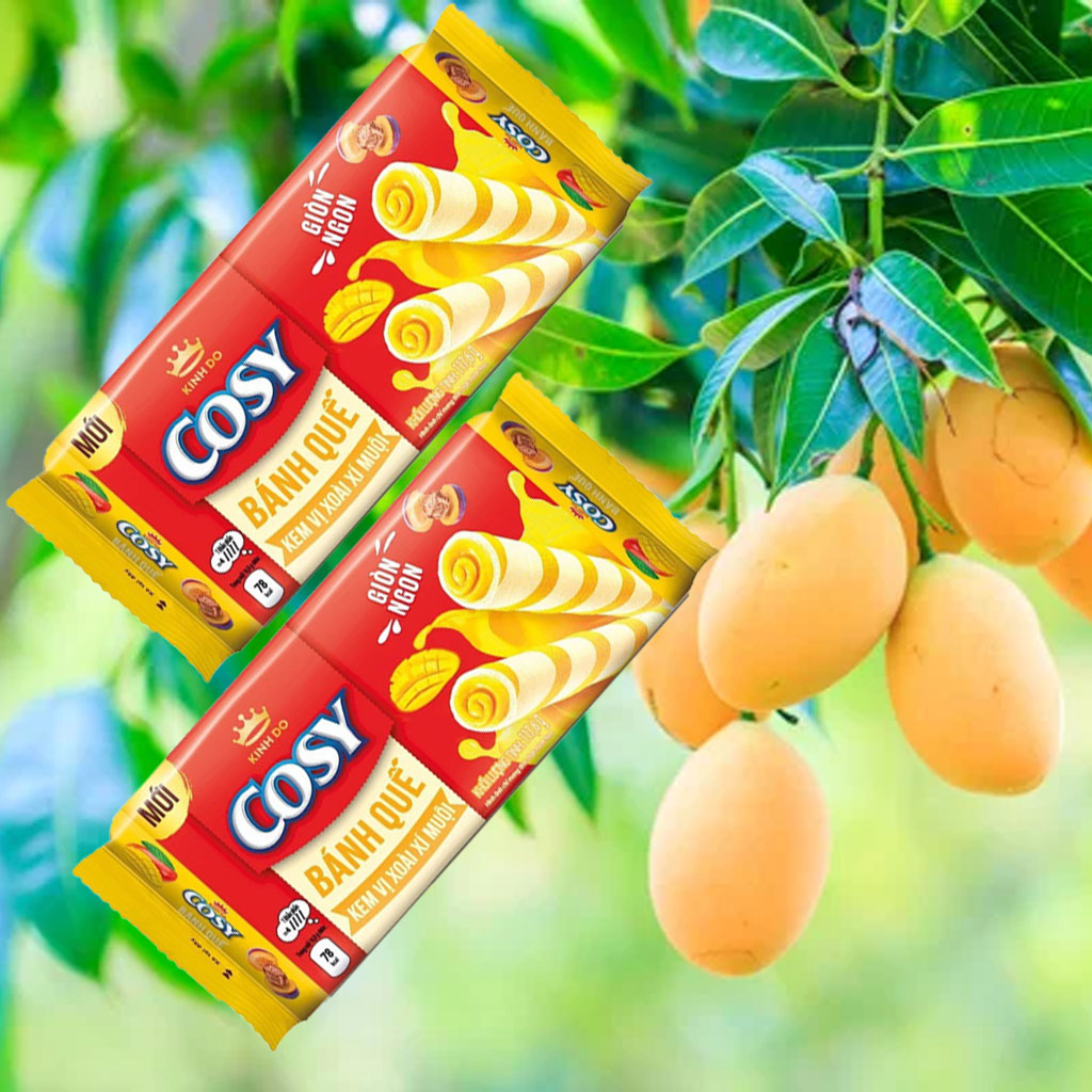Bánh quế Cosy vị kem xoài xí muội 117,6 gr