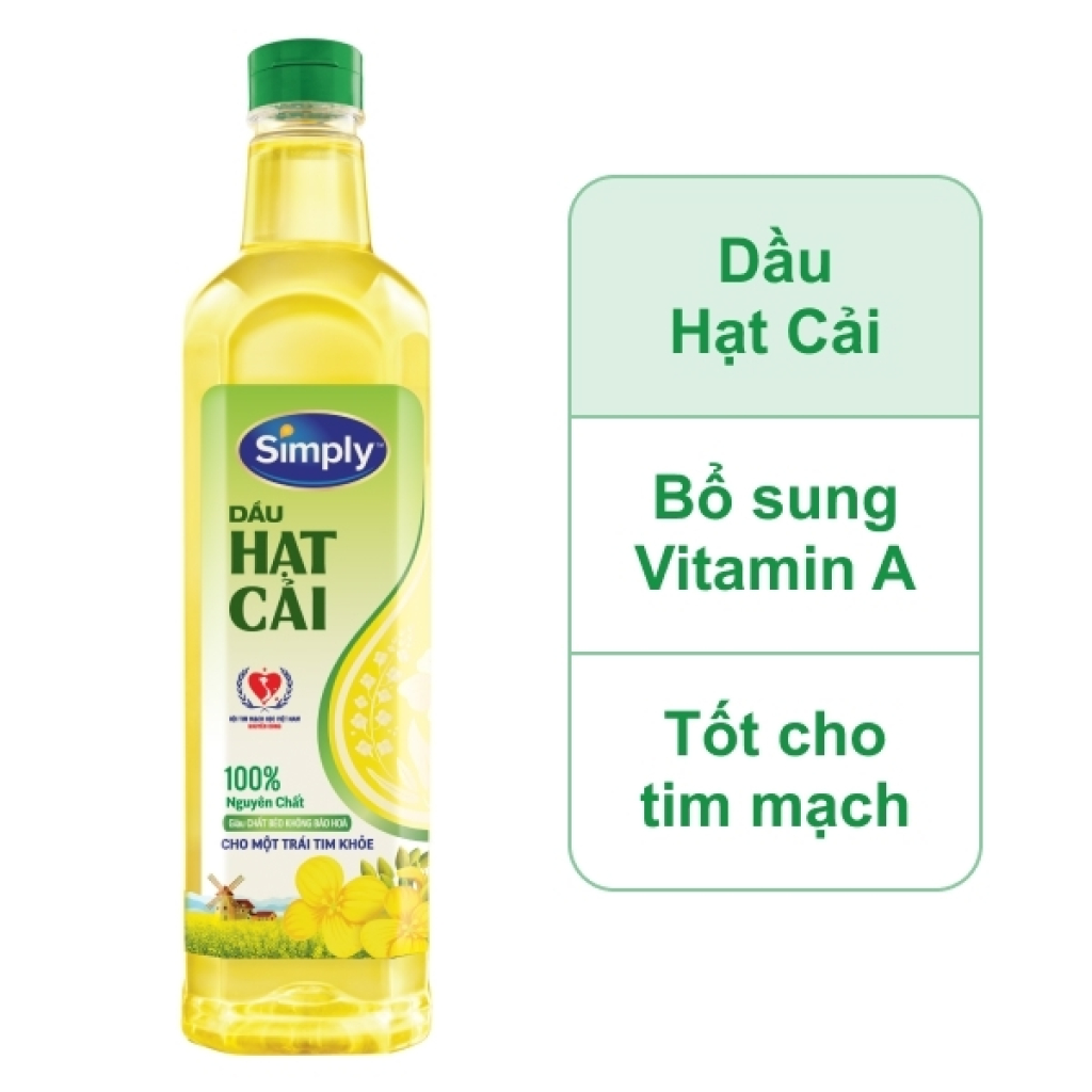 Dầu hạt cải nguyên chất Simply 1L