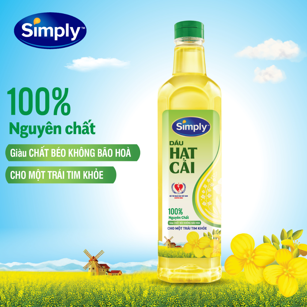 Dầu hạt cải nguyên chất Simply 1L