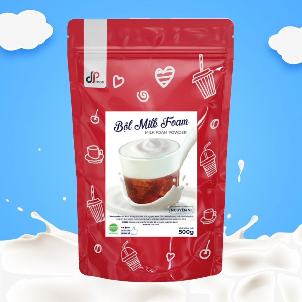 Bột milk foam nguyên vị DPFood 500g