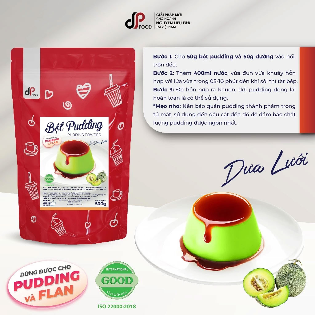Bột Pudding Dưa Lưới DPFood 500g