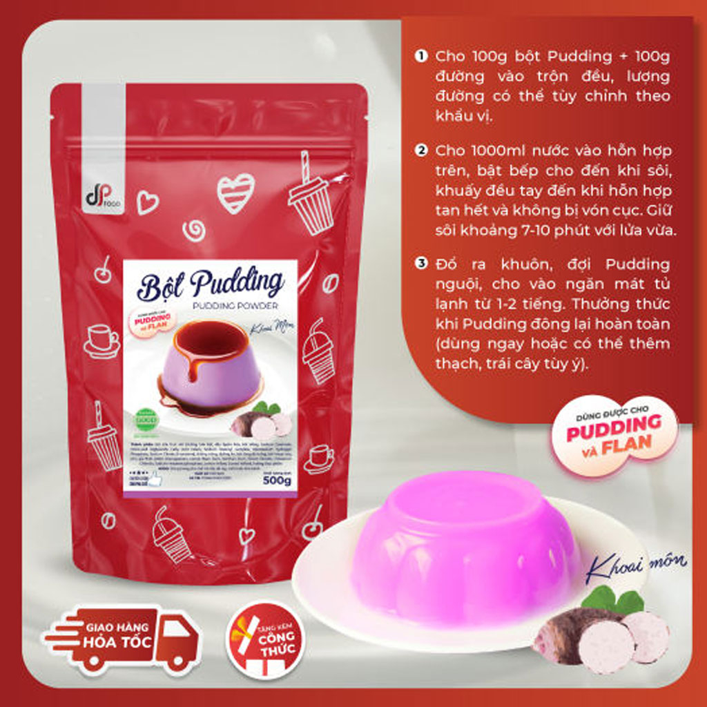 Bột Pudding Khoai Môn DPFood 500g