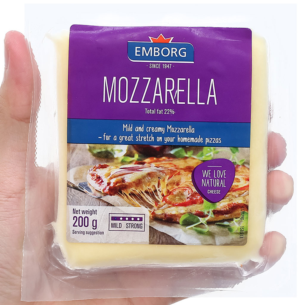 Phô mai Emborg Mozzarella khối 200g F122849