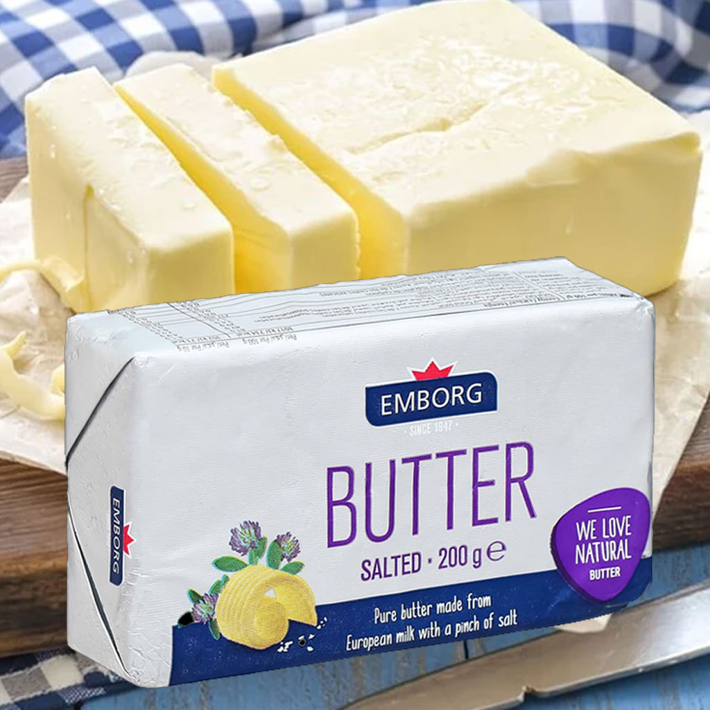 Bơ mặn Emborg Salted Butter 200g (80% chất béo) F122833