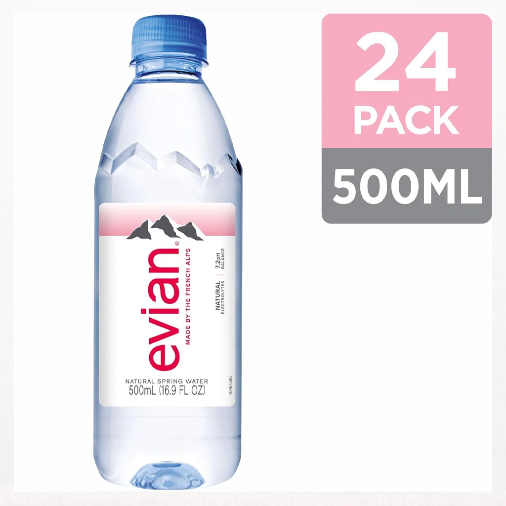 Nước khoáng thiên nhiên Evian chai nhựa 500ml B130286