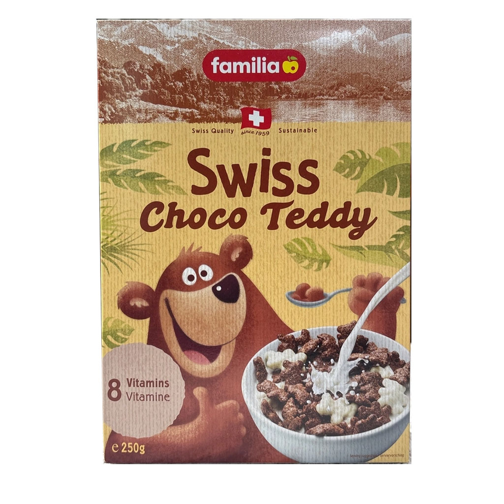 Ngũ cốc sôcôla hình gấu cho trẻ em Familia 250g F122093