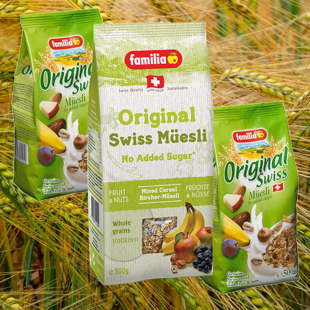 Ngũ cốc trộn trái cây sấy khô không đường Familia 500g F143952