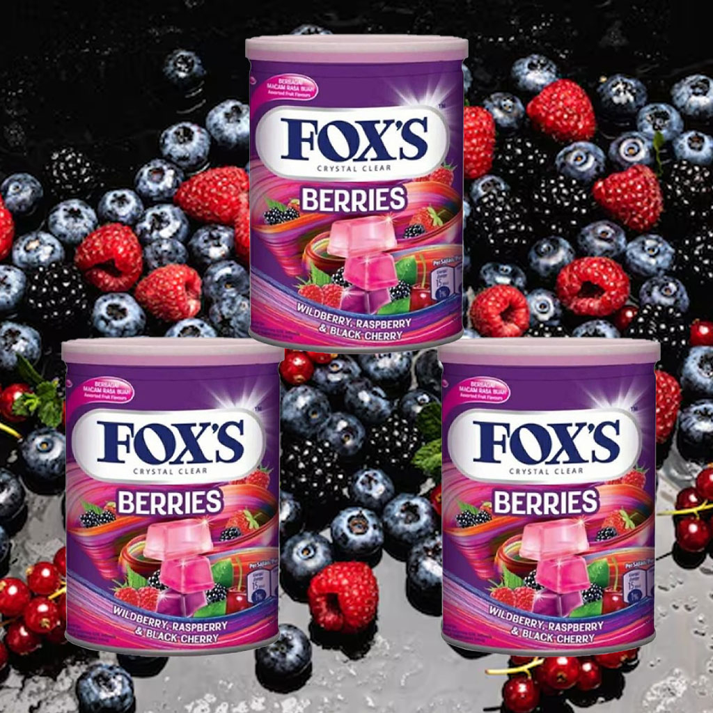 Kẹo FOX'S Berries 180g hỗn hợp 3 loại
