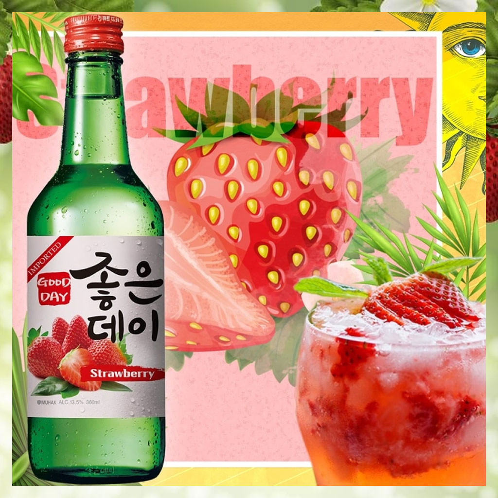 Rượu Soju Vị Dâu Good Day Strawberry Flavor 360ml