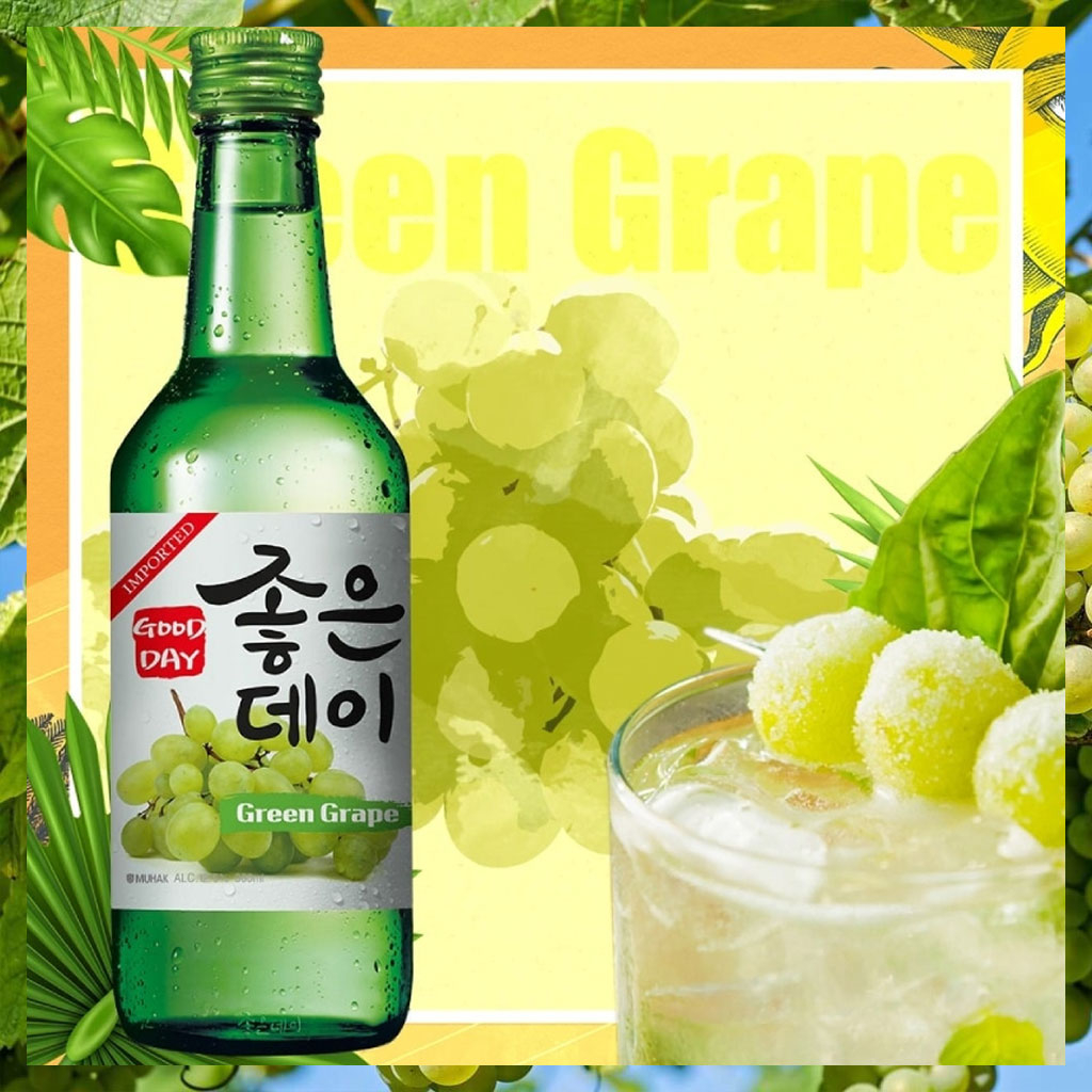 Rượu Soju Vị Nho Good Day Green Grape Flavor 360ml