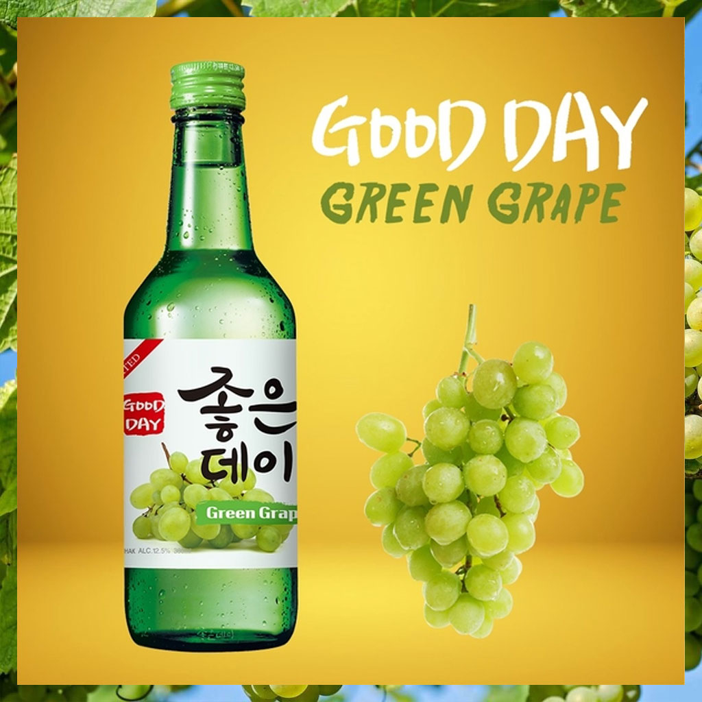 Rượu Soju Vị Nho Good Day Green Grape Flavor 360ml