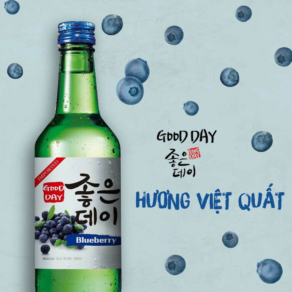 Rượu Soju Vị Việt Quất Good Day 360ml