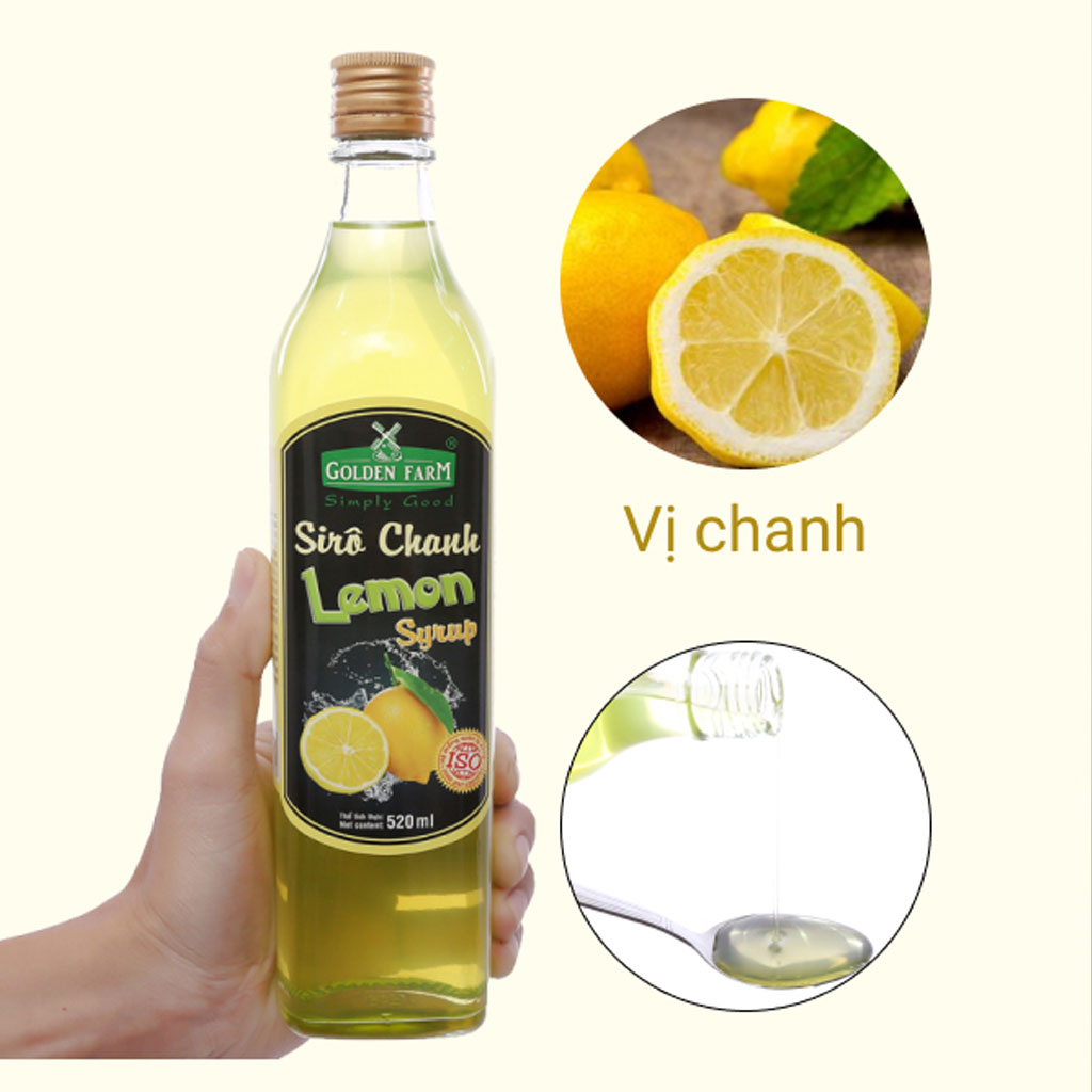 Sirô chanh Golden Farm Lemon Syrup 520ml