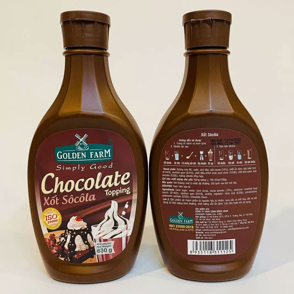 Sốt Sôcôla Golden Farm Chocolate Topping 630g